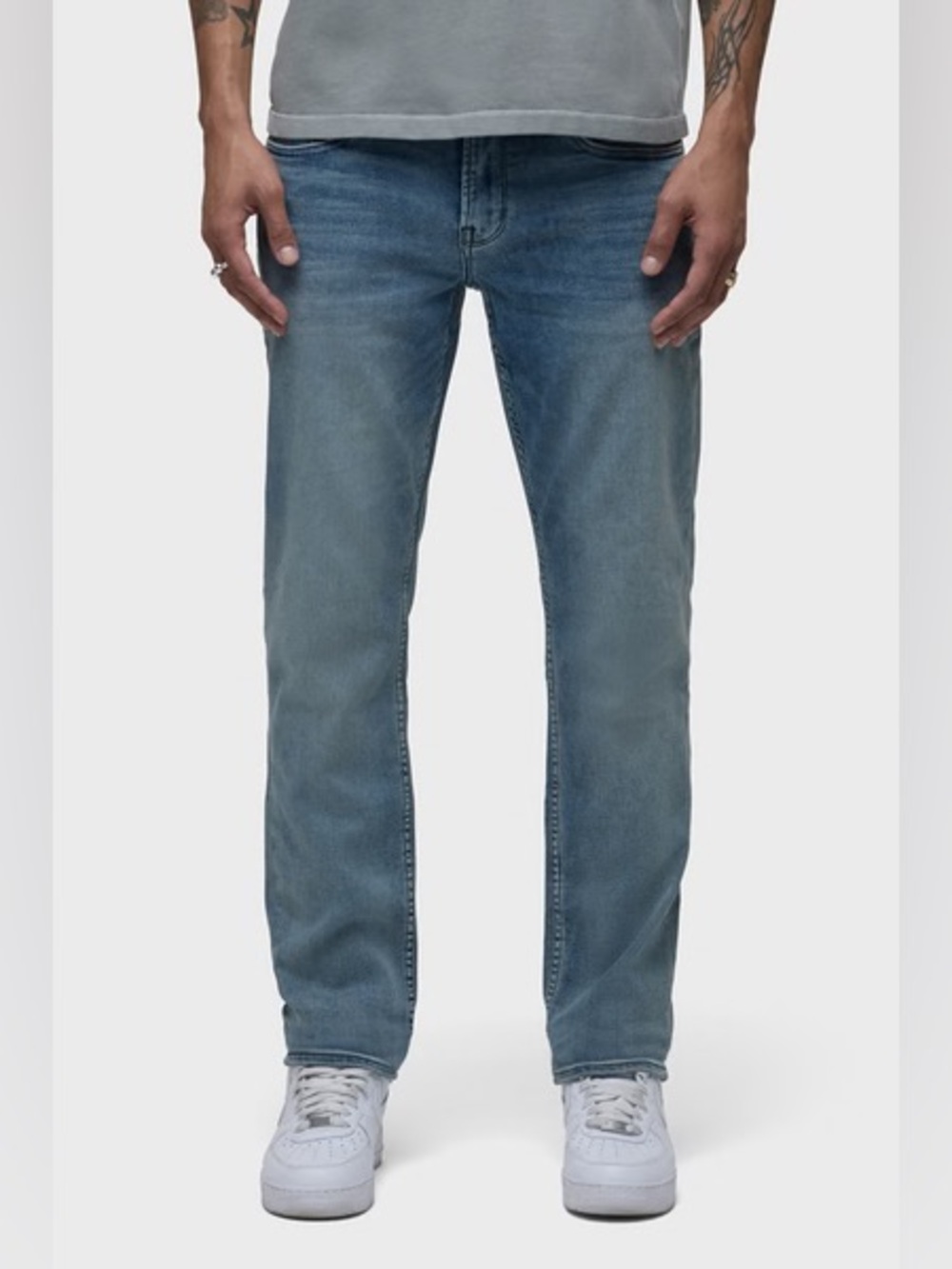 Hudson Blake Slim Straight Mid Rise Jasper Blue Denim Jeans Men’s Size 36 NWT